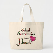 School Secretaries Have Heart Tote Bags