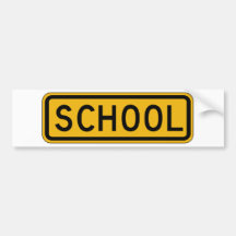 School Street Sign Bumper Sticker