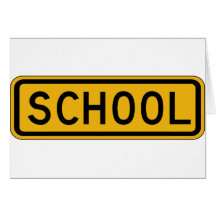 School Street Sign Greeting Card
