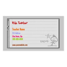 School Teacher Business Cards