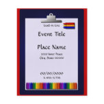 School Teacher Crayon Clipboard Small Event Flyer