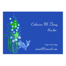 school teacher, fish, water business cards