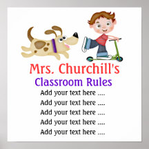 School Teacher's Classroom Rules . by SRF Posters