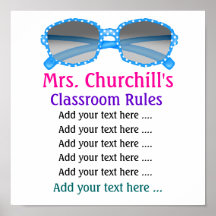School Teacher's Classroom Rules . by SRF Print