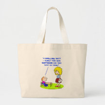 school teachers spelling test software canvas bag
