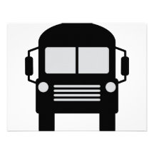 schoolbus icon personalized invitation
