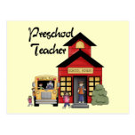 Schoolhouse Preschool Teacher Tshirts and Gifts Postcards