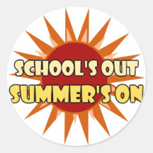 School's Out Round Sticker