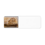 Schooner And Vintage Map Custom Return Address Labels