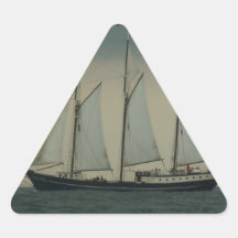 Schooner off the Dutch coast Sticker