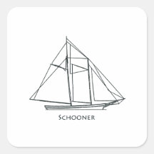 Schooner Sailboat Stickers