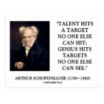 Schopenhauer Talent Genius Hits Targets No One See Post Cards