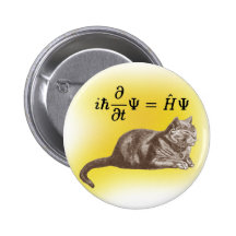 Schrodinger cat pinback buttons