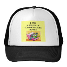 schrodinger's cat box joke trucker hats