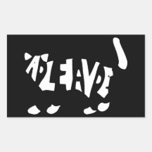 Schrödinger's cat rectangular sticker