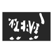 Schrödinger's cat rectangular sticker