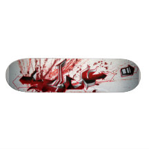 Schu Red graffiti Skateboards