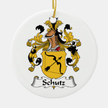Schutz Family Crest Christmas Ornaments