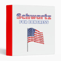 Schwartz for Congress Patriotic American Flag 3 Ring Binder