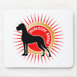Schwarz rot gold Deutsche Doggen Mouse Pad