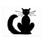 schwarze Katze black cat Postkarten