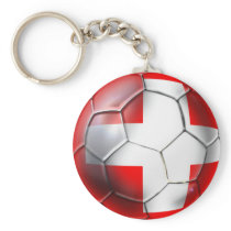 Schweiz Switzerland soccer ball fans gifts Keychain
