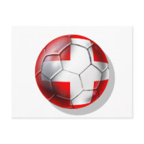 Schweiz Switzerland soccer ball fans gifts Post Card