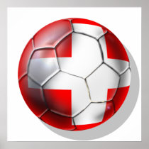 Schweiz Switzerland soccer ball fans gifts Posters