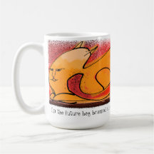 Sci-Fi future big brained cat overlord Mug