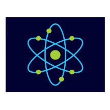 Science Atom Postcards