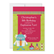 Science Birthday Party Invitation
