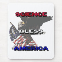 Science Bless America American Flag And Bald Eagle Mouse Pad
