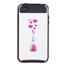 Science Chemistry Glass Lab Bottle Pink Hearts