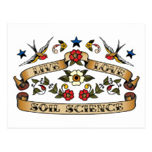 Science du sol vivante d'amour cartes postales