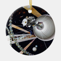 Science Fiction Space Station of Future Ornament