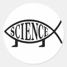 Science Fish Round Stickers