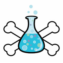 science geek beaker and crossbones design photo cut out