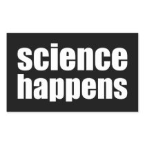 Science Happens Rectangular Sticker