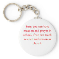 Science in Church Keychains