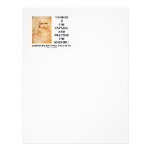 Science Is The Captain Practice Soldiers da Vinci Letterhead Design