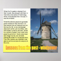 Science,Lessons from the past, Windpower Print