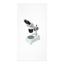 Science Microscope Photo Card