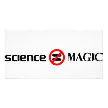 science not magic personalized photo card