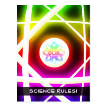 Science Rules! Atom (001) - Greetings Postcard