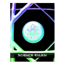 Science Rules! Atom (008) - Greetings Postcard