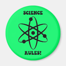science rules fridge magnet