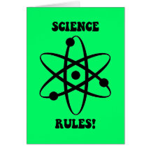 science rules greeting card