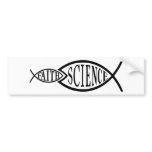 Science Trumps Faith Fish bumper stickers