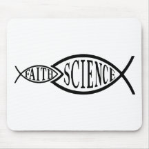 Science Trumps Faith Fish Mousepad