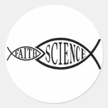 Science Trumps Faith Fish Sticker
